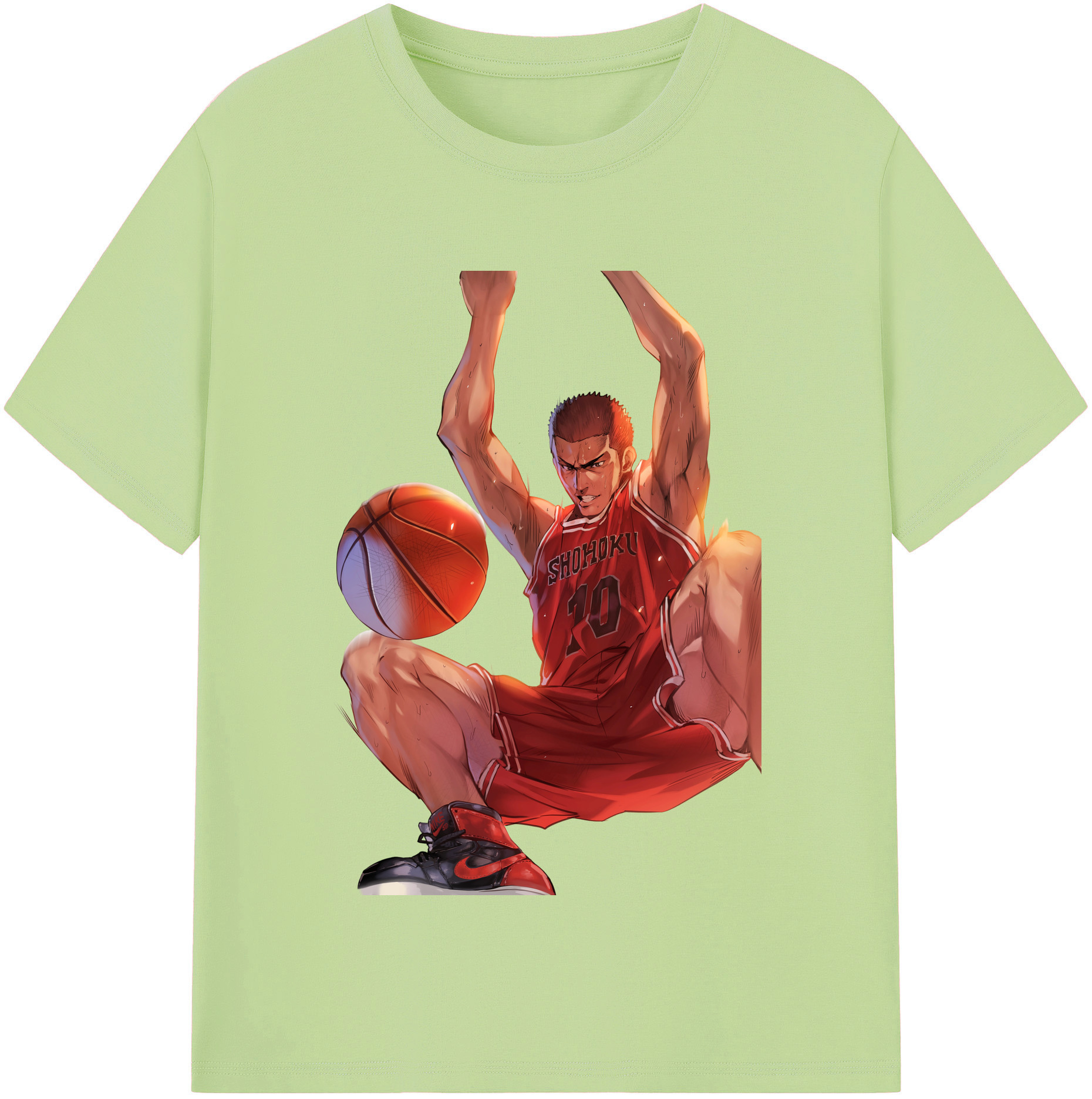 SLAM DUNK／スラムダンク 綿100％半袖Tシャツ（フロントプリント）